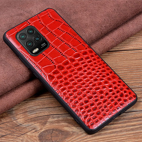 Funda Lujo Cuero Carcasa S02 para Xiaomi Mi 10 Lite Rojo