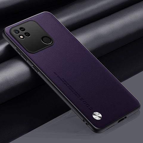 Funda Lujo Cuero Carcasa S02 para Xiaomi POCO C31 Morado