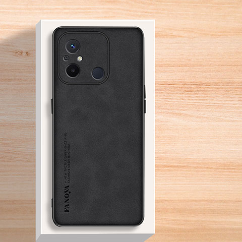 Funda Lujo Cuero Carcasa S02 para Xiaomi Poco C55 Negro