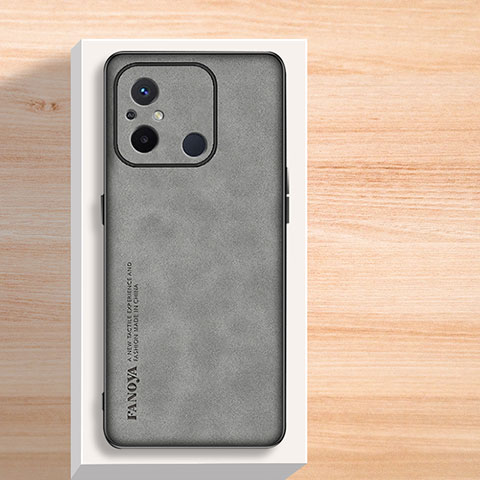 Funda Lujo Cuero Carcasa S02 para Xiaomi Redmi 11A 4G Gris