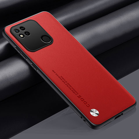 Funda Lujo Cuero Carcasa S02 para Xiaomi Redmi 9 Activ Rojo