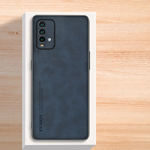 Funda Lujo Cuero Carcasa S02 para Xiaomi Redmi 9 Power Azul