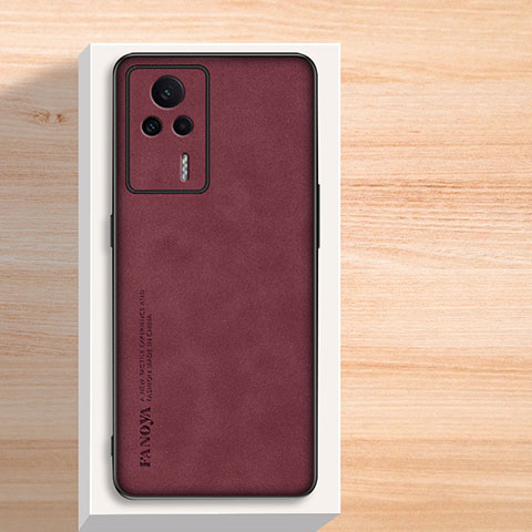 Funda Lujo Cuero Carcasa S02 para Xiaomi Redmi K60E 5G Rojo