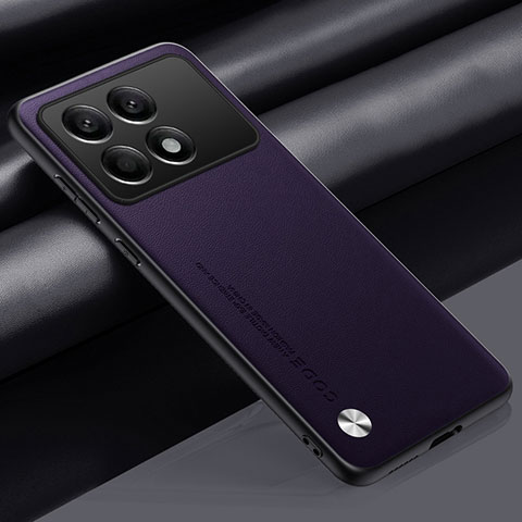 Funda Lujo Cuero Carcasa S02 para Xiaomi Redmi K70 5G Morado