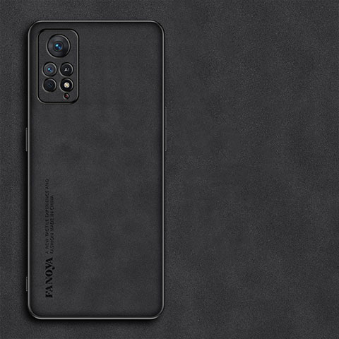 Funda Lujo Cuero Carcasa S02 para Xiaomi Redmi Note 11E Pro 5G Negro