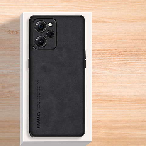 Funda Lujo Cuero Carcasa S02 para Xiaomi Redmi Note 12 Pro Speed 5G Negro