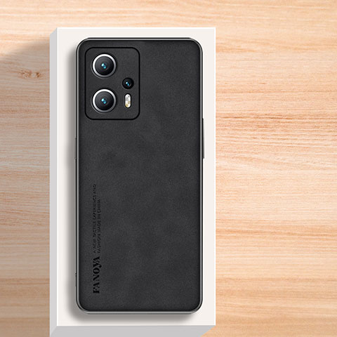 Funda Lujo Cuero Carcasa S02 para Xiaomi Redmi Note 12T Pro 5G Negro