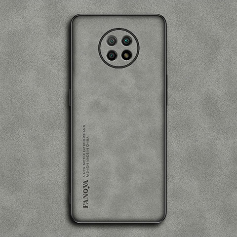 Funda Lujo Cuero Carcasa S02 para Xiaomi Redmi Note 9T 5G Gris