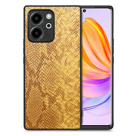 Funda Lujo Cuero Carcasa S02D para Huawei Honor 80 SE 5G Amarillo