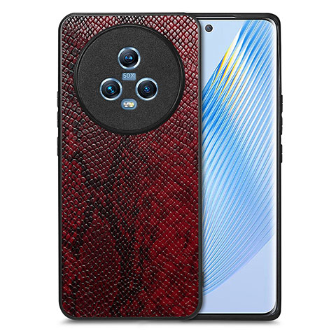 Funda Lujo Cuero Carcasa S02D para Huawei Honor Magic5 5G Rojo