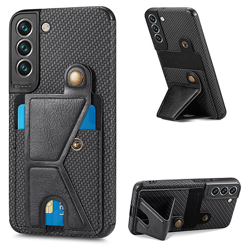 Funda Lujo Cuero Carcasa S02D para Samsung Galaxy S21 Plus 5G Negro