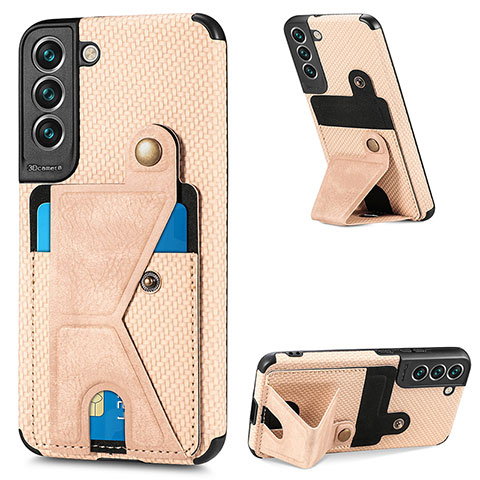 Funda Lujo Cuero Carcasa S02D para Samsung Galaxy S23 5G Oro