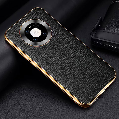 Funda Lujo Cuero Carcasa S03 para Huawei Mate 40 Negro