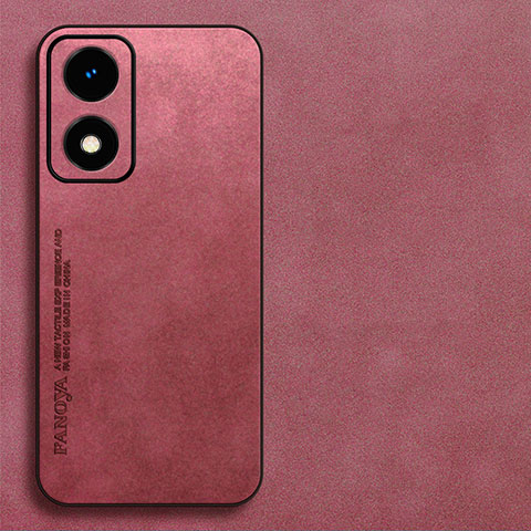 Funda Lujo Cuero Carcasa S03 para Oppo A2x 5G Rojo