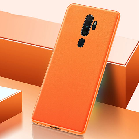 Funda Lujo Cuero Carcasa S03 para Oppo A5 (2020) Naranja