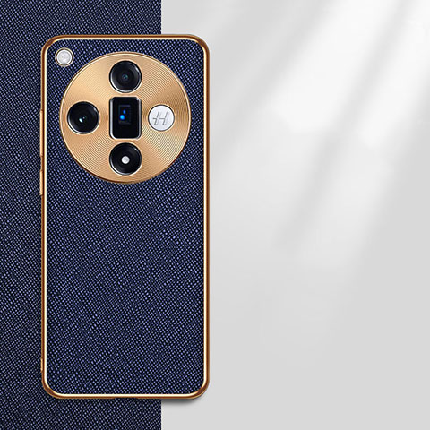 Funda Lujo Cuero Carcasa S03 para Oppo Find X7 5G Azul