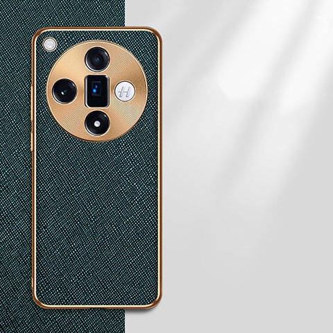 Funda Lujo Cuero Carcasa S03 para Oppo Find X7 5G Verde