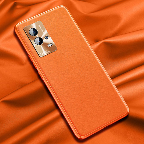 Funda Lujo Cuero Carcasa S03 para Vivo iQOO 8 Pro 5G Naranja