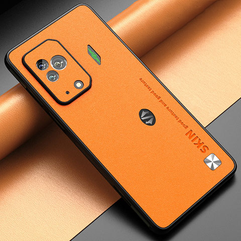 Funda Lujo Cuero Carcasa S03 para Xiaomi Black Shark 5 Pro 5G Naranja