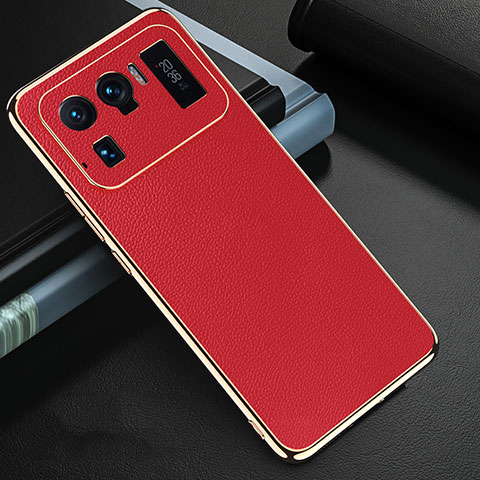 Funda Lujo Cuero Carcasa S03 para Xiaomi Mi 11 Ultra 5G Rojo