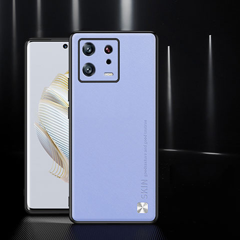 Funda Lujo Cuero Carcasa S03 para Xiaomi Mi 13 5G Purpura Claro