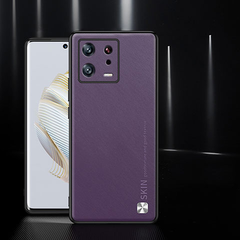 Funda Lujo Cuero Carcasa S03 para Xiaomi Mi 13 Pro 5G Morado