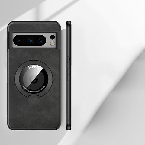 Funda Lujo Cuero Carcasa S04 para Google Pixel 8 Pro 5G Negro