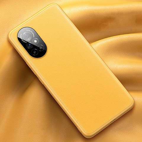Funda Lujo Cuero Carcasa S04 para Huawei Nova 8 5G Amarillo