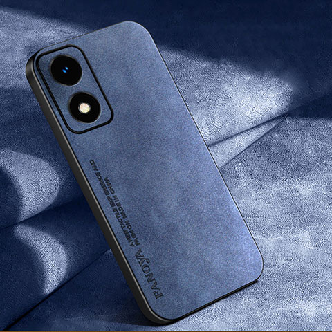 Funda Lujo Cuero Carcasa S04 para Oppo A2x 5G Azul