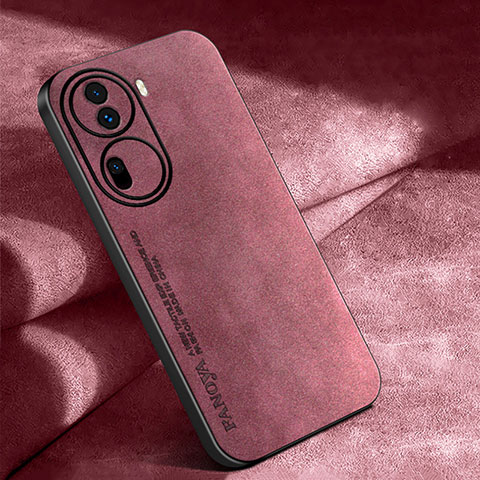 Funda Lujo Cuero Carcasa S04 para Oppo Reno11 Pro 5G Rojo