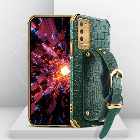 Funda Lujo Cuero Carcasa S04 para Samsung Galaxy F02S SM-E025F Verde