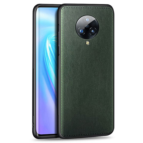 Funda Lujo Cuero Carcasa S04 para Vivo Nex 3S Verde