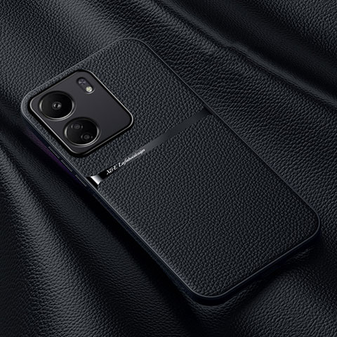 Funda Lujo Cuero Carcasa S04 para Xiaomi Poco C65 Negro