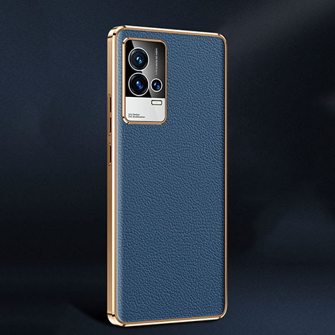 Funda Lujo Cuero Carcasa S05 para Vivo iQOO 8 Pro 5G Azul