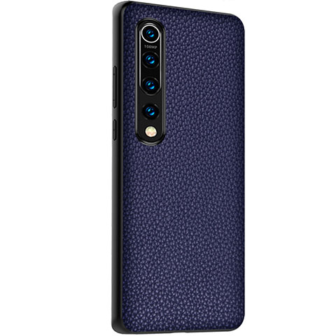 Funda Lujo Cuero Carcasa S05 para Xiaomi Mi 10 Azul