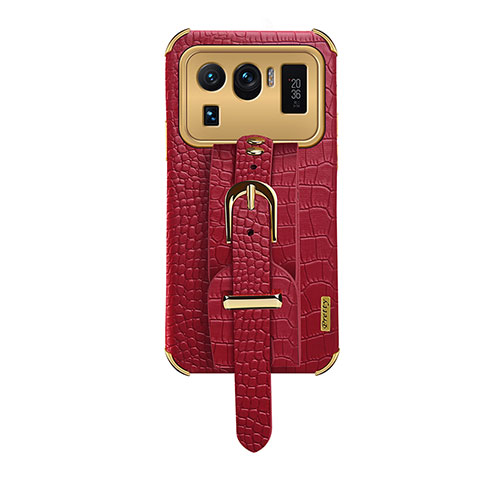 Funda Lujo Cuero Carcasa S05 para Xiaomi Mi 11 Ultra 5G Rojo