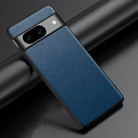 Funda Lujo Cuero Carcasa S06 para Google Pixel 8 5G Azul