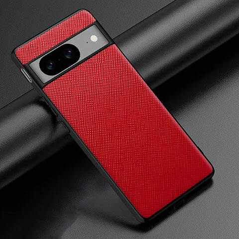 Funda Lujo Cuero Carcasa S06 para Google Pixel 8 5G Rojo