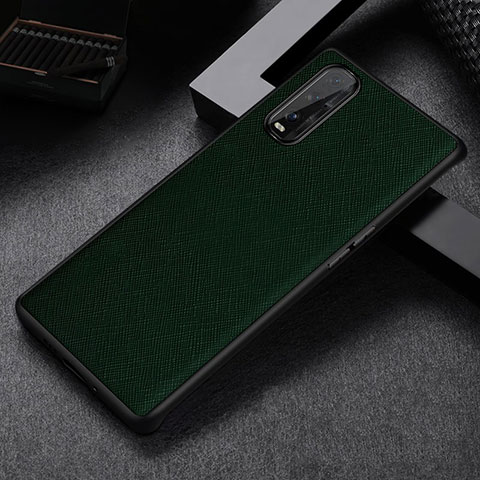 Funda Lujo Cuero Carcasa S06 para Oppo Find X2 Verde