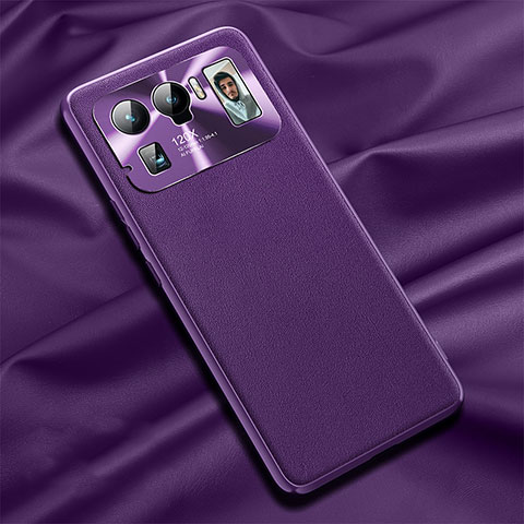 Funda Lujo Cuero Carcasa S06 para Xiaomi Mi 11 Ultra 5G Morado