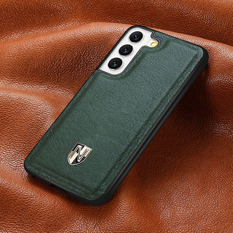 Funda Lujo Cuero Carcasa S06D para Samsung Galaxy S22 Plus 5G Verde