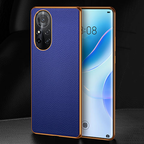 Funda Lujo Cuero Carcasa S07 para Huawei Nova 8 5G Azul