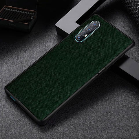 Funda Lujo Cuero Carcasa S09 para Oppo Reno3 Pro Verde