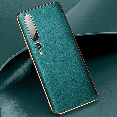 Funda Lujo Cuero Carcasa S09 para Xiaomi Mi 10 Verde