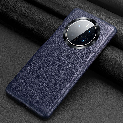 Funda Lujo Cuero Carcasa ST1 para Huawei Mate 50 Pro Azul