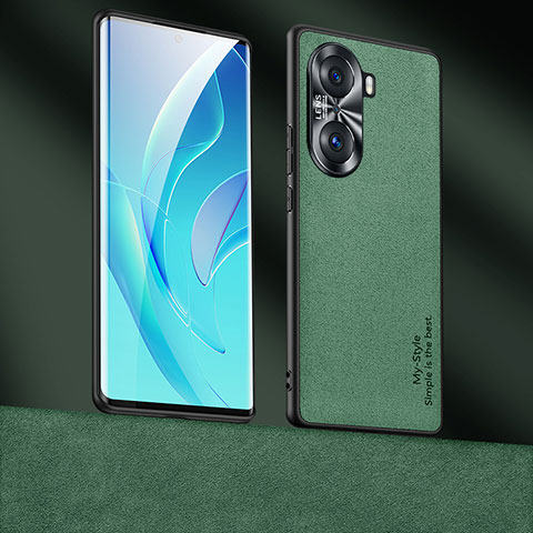 Funda Lujo Cuero Carcasa ST4 para Huawei Honor 60 Pro 5G Verde