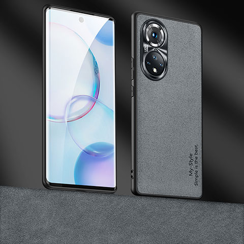 Funda Lujo Cuero Carcasa ST4 para Huawei Nova 9 Gris Oscuro