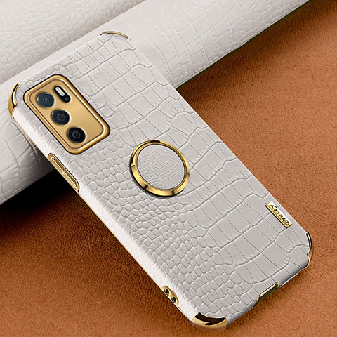 Funda Lujo Cuero Carcasa XD1 para Oppo A16s Blanco