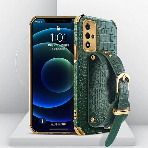 Funda Lujo Cuero Carcasa XD1 para Oppo A93s 5G Verde