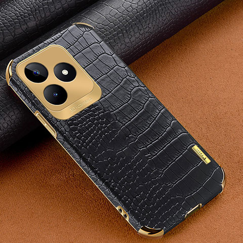 Funda Lujo Cuero Carcasa XD1 para Realme C53 Negro